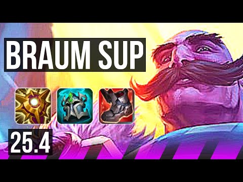 BRAUM & Tristana vs PYKE & Veigar (SUP) | KR Master | 25.4