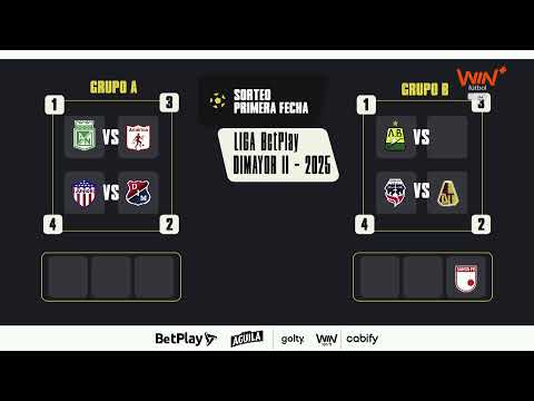 Draw for the Semifinal Quadrangulars of the BetPlay Dimayor League 2025-2