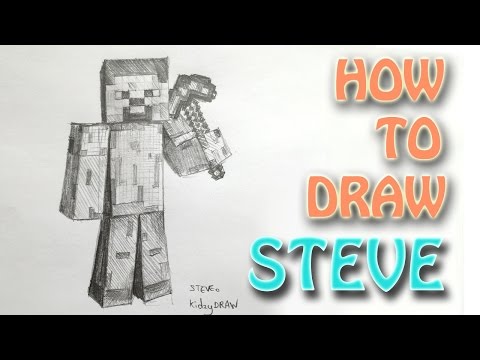 How to draw Steve from Minecraft with PickAXE