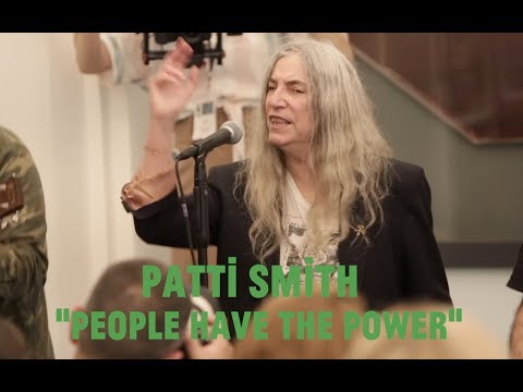 Choir! Choir! Choir! & Patti Smith sing "PEOPLE HAVE THE POWER" in NYC with Stewart Copeland