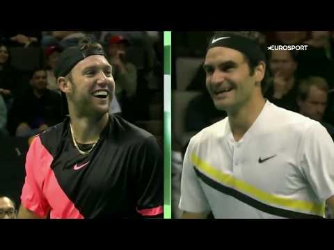 Jack Sock cheats Roger Federer with an underhand ace - Match for Africa 5