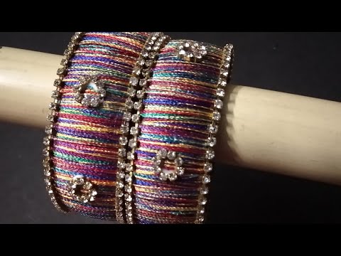 DIY.... beautiful ❤multi color...silk thread bangels for kids