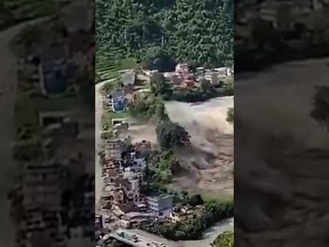 Village in Nepal hit by massive wave of water