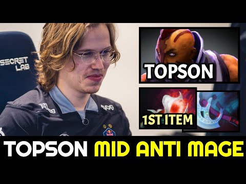 TOPSON MID Anti Mage with First Item Orchid Malevolence 7.31b Dota 2