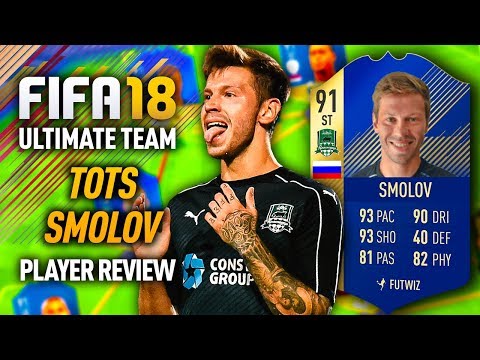FIFA 18 TOTS SMOLOV (91) PLAYER REVIEW! FIFA 18 ULTIMATE TEAM!