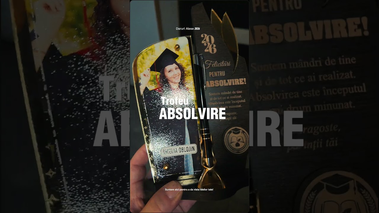 Thumbnail video Trofeu personalizat - Felicitari pentru Absolvire