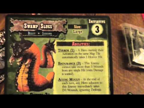 an unboxing Shadows of Brimstone: Swamp Slugs of Jargono Enemy Pack 