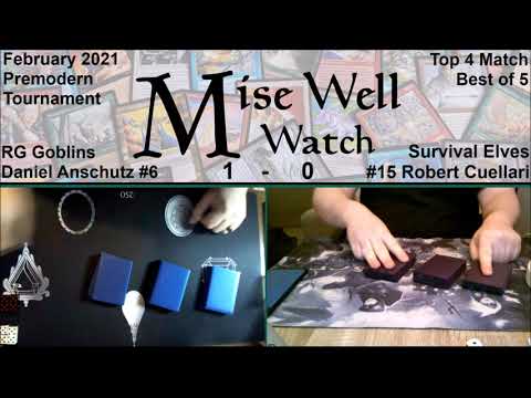 February 2021 Premodern Monthly - Top 4 Match - RG Goblins vs Survival Elves