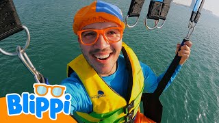 Blippi Experimenta Parapente de Barco! ⛵🪂 Aventuras de Barco com Blippi em Português!