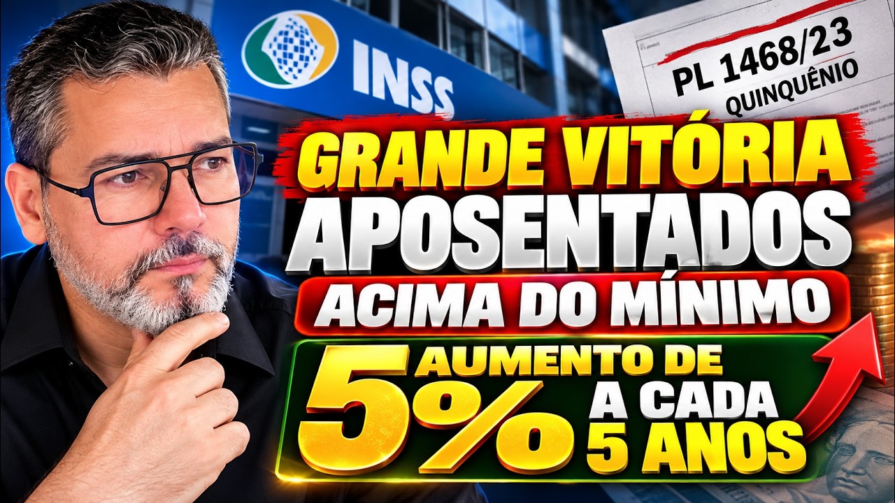 Aposentados Ganha Acima do Mínimo ? Grande Vitória! Aumento de 5%!