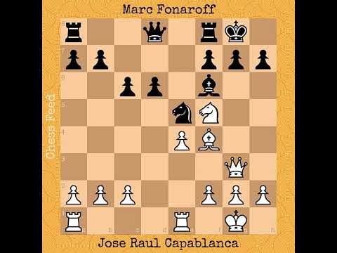 Jose Raul Capablanca vs Marc Fonaroff, 1918 #chess #chessgame