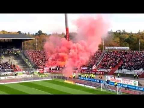 KSC - FCK: Pyro im Derby am 24.10.2015