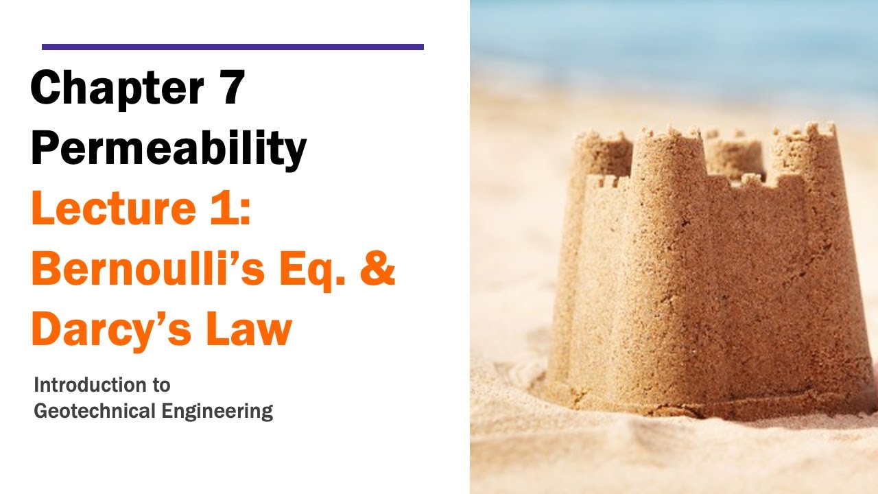 Chapter 7 Permeability - Lecture 1: Bernoulli’s equation and Darcy’s law