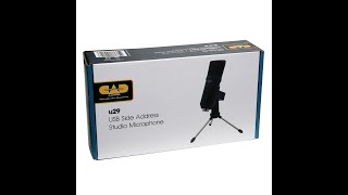 Video thumbnail for CAD Audio U29 Unboxing and Review/Test by Nickolas Castaneda