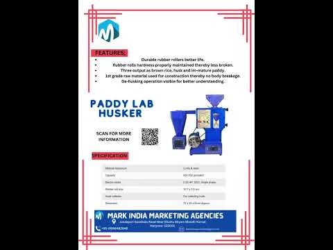 Paddy Husker Rice Mill Machine LAB   .