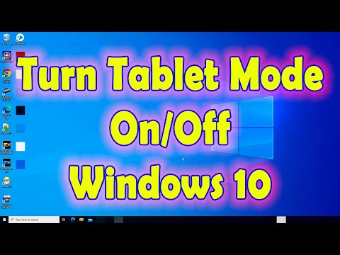 How to turn On or Off tablet mode on Windows 10 || Windows tablet mode quick tutorial