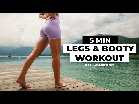 5 MIN LEAN LEGS & ROUND BOOTY | All standing | Intense and No Equipment | Rasa Is