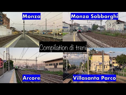 Compilation di treni tra le stazioni di MONZA, MONZA SOBBORGHI, VILLASANTA PARCO e ARCORE!
