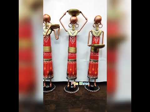 Art decor pita shree iron handcrafted lady worker statue set