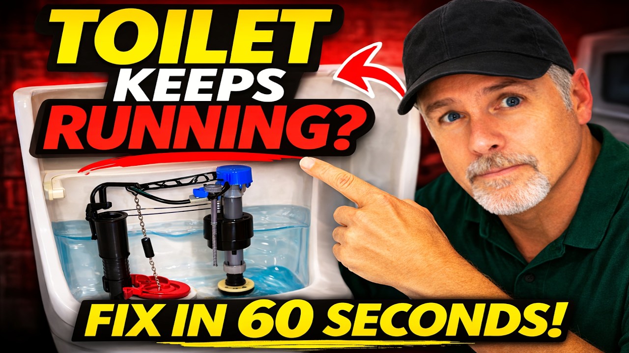 DIY Running Toilet Fix! -  GUARANTEED! 4 MOST COMMON CAUSES.