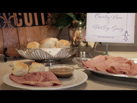Country Ham with Red Eye Gravy & Bourbon Bloody Marys