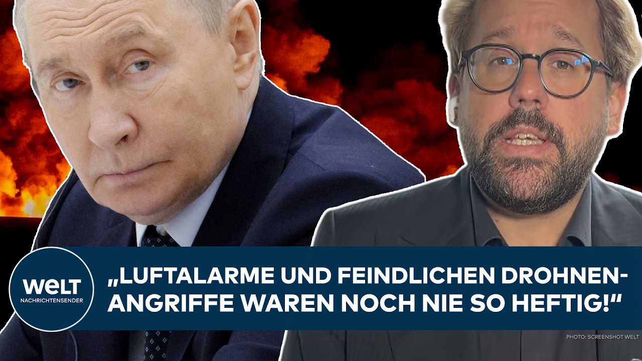 UKRAINE-KRIEG: "Luftalarme und feindliche Drohnenangriffe noch nie so heftig!" - Kiew in Alarm