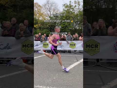 Manchester Half 2025 winner - Joe Wigfield in an insane course record time of 62:02