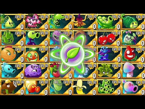PvZ 2 Challenge - What Plant Max Level Can Defeat Team Zombie Using Only 1 plant food !