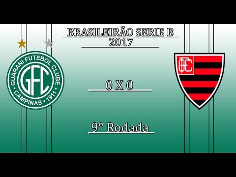 Guarani 0 x 0 Oeste  -  9° Rodada - Brasileirão Série B -  2017