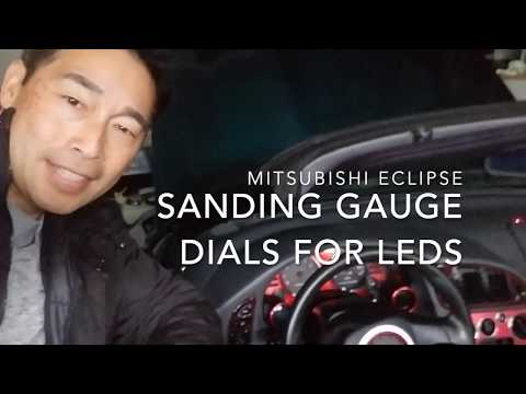 Sanding Gauge Cluster Dials for LEDs on Mitsubishi Eclipse