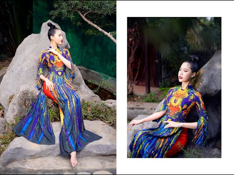 Người đẹp biển Nguyễn Hoàng Bảo Châu tạo hình với Áo dài Đỗ Trịnh Hoài Nam