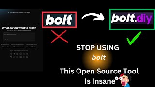 Forget Bolt! Build Apps for FREE with This Open-Source Tool!(bolt.diy)
