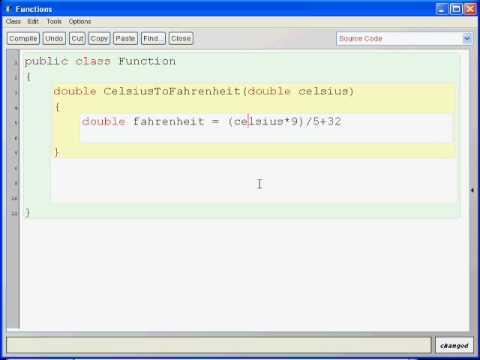 Java Lesson 6a Functions