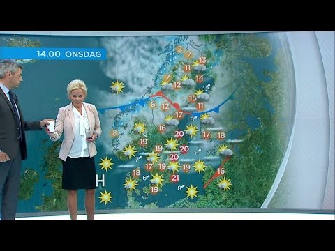 Anders Kraft räddar väder-Ulrika mitt i sändning