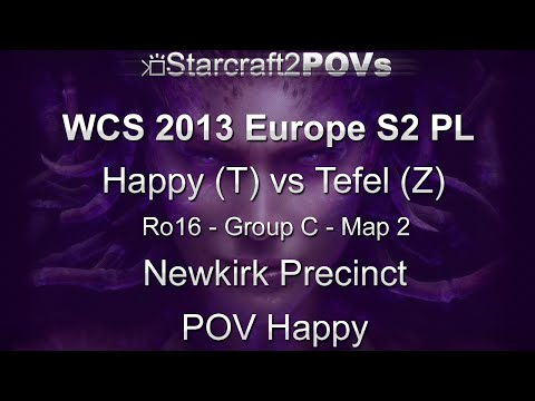SC2 HotS - WCS 2013 EU S2 PL - Happy vs Tefel - Ro16 Group C - Map 2 - Newkirk Precinct - Happy