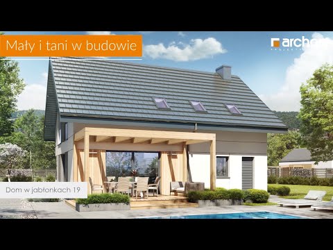 Dom w jabłonkach 19 – Mały dom o prostej w budowie bryle I ARCHON+ Projekty Domów