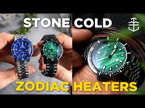 The new Zodiac Super Sea Wolf brings the trend for stone dials to divers