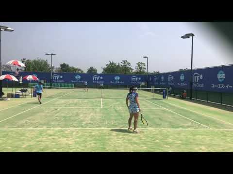 (本戦)久留米市ユー・エス・イーカップ国際女子テニス2018 Yuki Kristina CHANG vs Ari MATSUMOTO