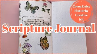 SCRIPTURE JOURNAL | SCRIPTURE JOURNALING IDEAS | USING COCOA DAISY FLUTTERBY CREATIVE KIT