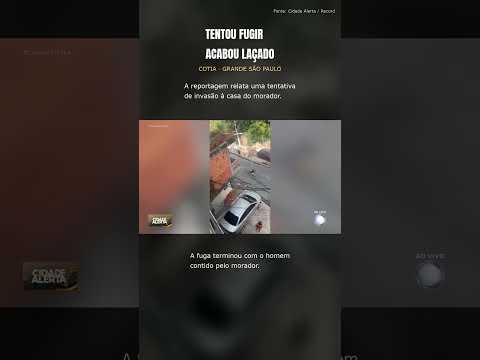 Tentou fugir e acabou laçado pelo morador