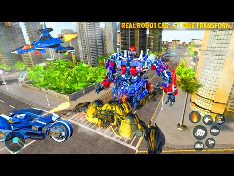Multi Transformation Robot Fight Against Enemies - Jet Robot Car Transformation :Robot Car Games