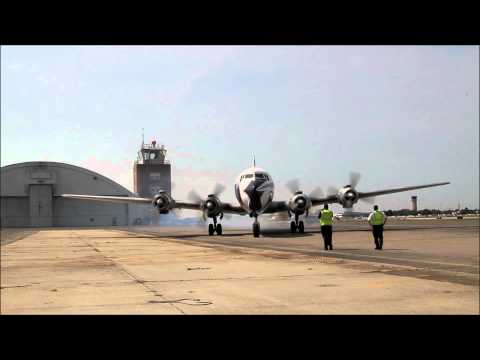 Historical Flight Foundation's DC-7 Startup Farmingdale