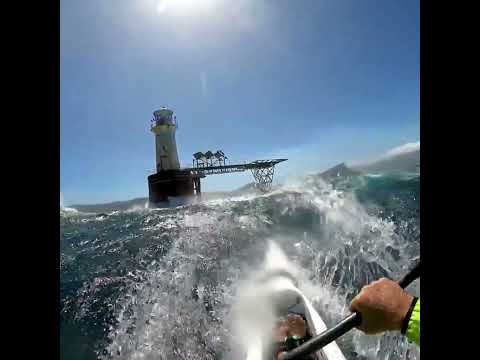 Oscar Chalupsky takes on Roman Rock Lighthouse, False Bay RSA