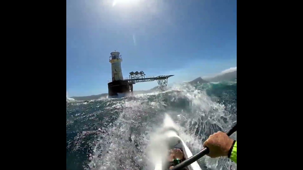 Oscar Chalupsky takes on Roman Rock Lighthouse, False Bay RSA