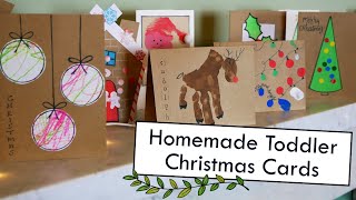 TODDLER HANDMADE CHRISTMAS CARDS | 8 toddler handmade Christmas card ideas