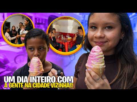 VLOG de um DIA INTEIRO com A GENTE na CIDADE VIZINHA