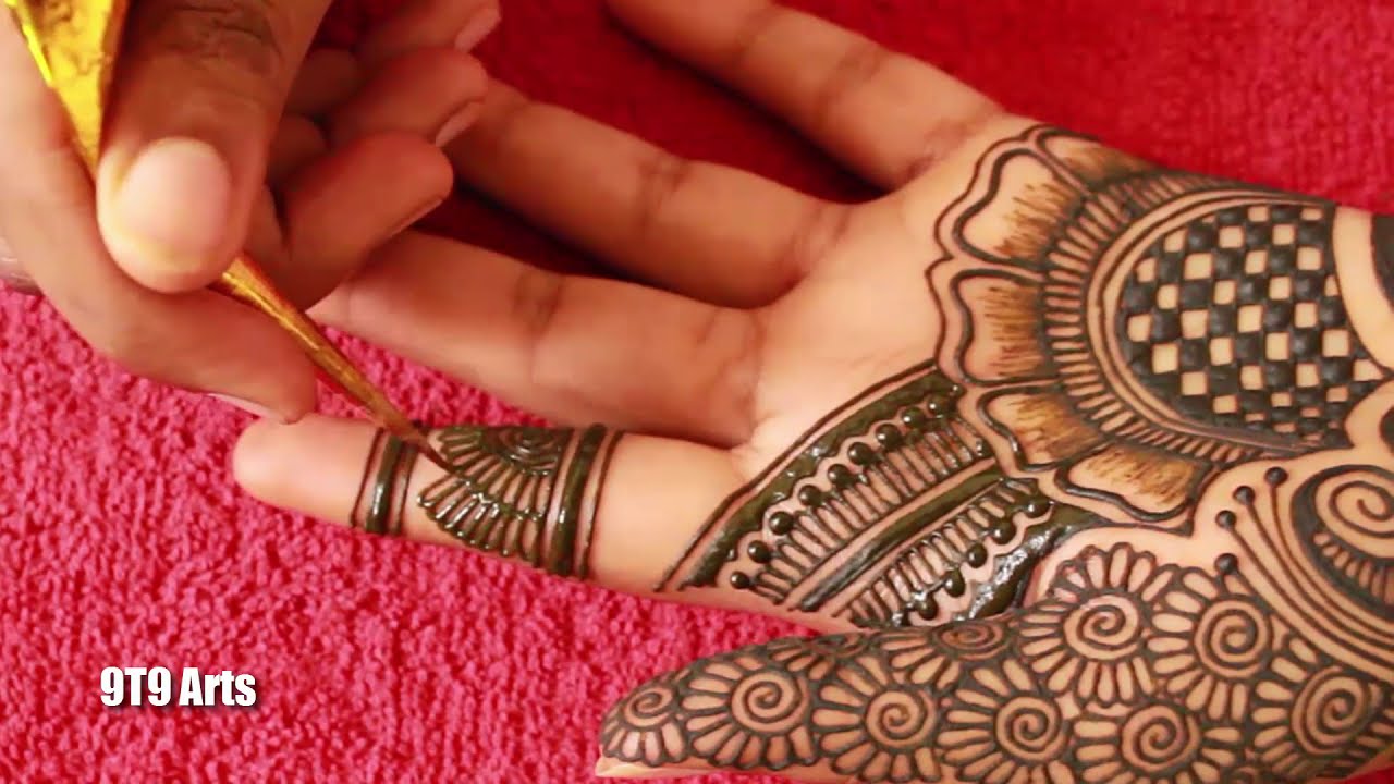 new bridal mehndi design for weddings by 9t9 arts