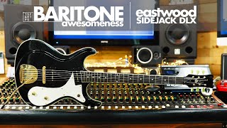Video thumbnail for Eastwood Sidejack DLX Baritone by TheSuperFunAwesomeHappyTimePedalShow