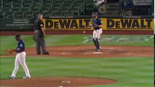 Mariners Thyago Vieira warm up wild pitch MLB debut