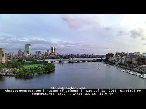 Boston sunset timelapse for July 21, 2018